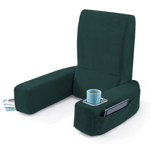 In House | Velvet Foldable Bed Lounger, Dark Green