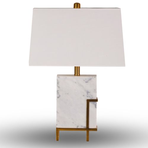 Angular table lamp, 44×30×57 cm, White+Gold