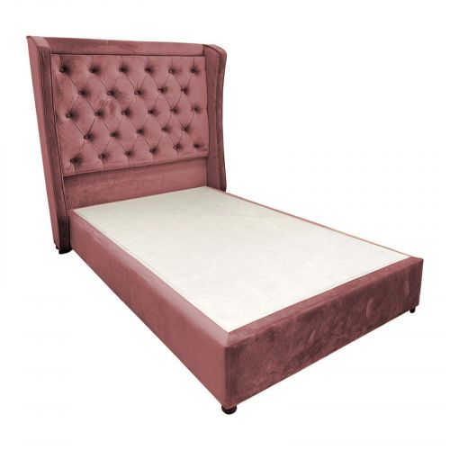 Lychee | Bed Frame - 200x90 cm - Dark Pink