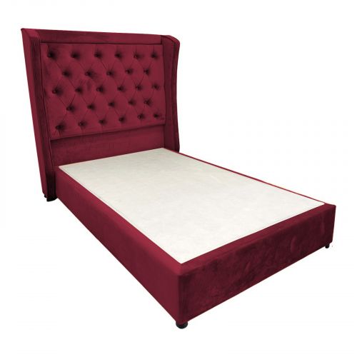 Lychee | Bed Frame - 200x90 cm - Burgundy