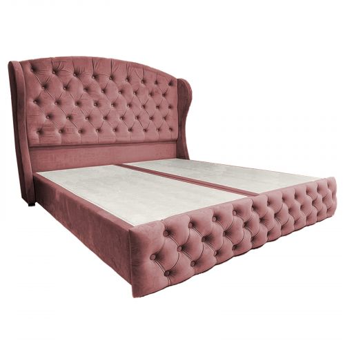 Serin | Bed Frame - 200x90 cm - Dark Pink
