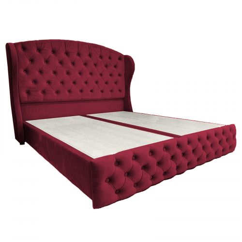 Serin | Bed Frame - 200x90 cm - Burgundy