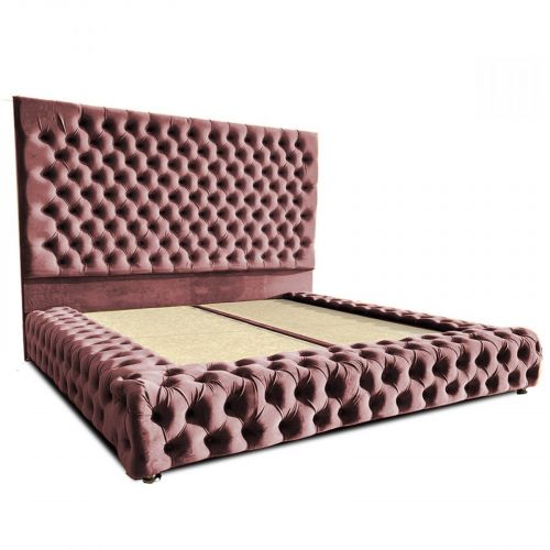 Valencia | Bed Frame - 200x90 cm - Dark Pink