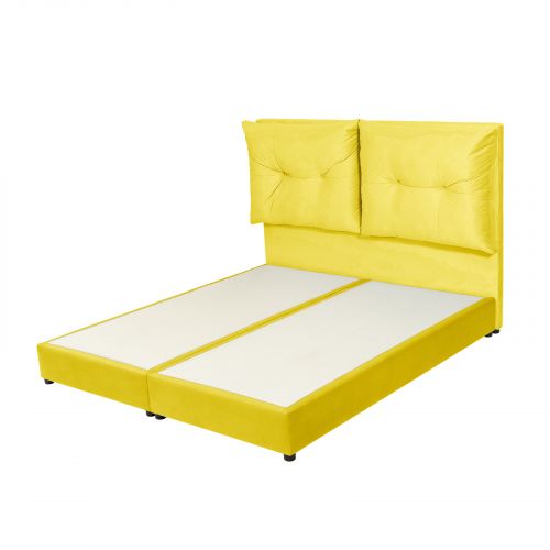 Leon | Velvet Bed Frame, Gold, 180x200 cm