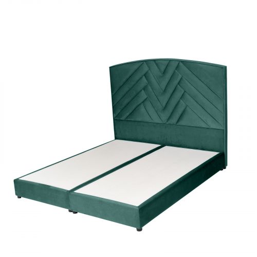 اوسلو | هيكل سرير منجد بالمخمل, أخضر غامق, 200×200 سم