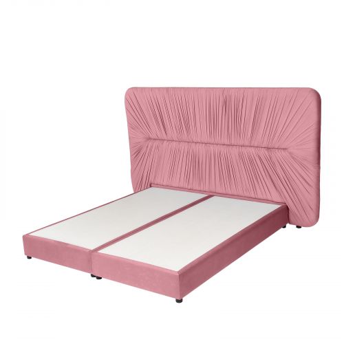Geneva | Velvet Bed Frame, Dark Pink, 140x200 cm