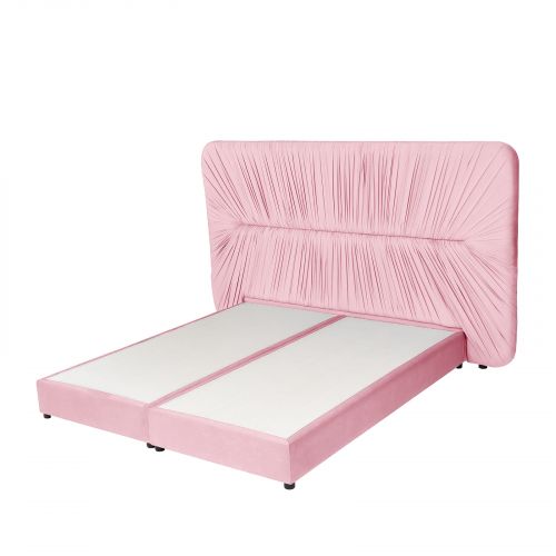 Geneva | Velvet Bed Frame, Light Pink, 200x200 cm