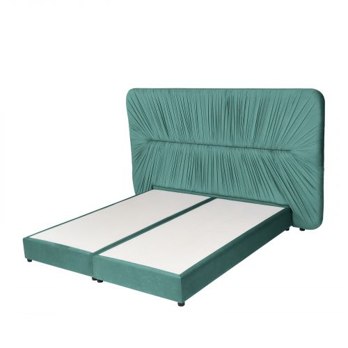 جنيف | هيكل سرير منجد بالمخمل, أخضر غامق, 180×200 سم
