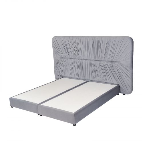 Geneva | Velvet Bed Frame, Gray, 150x200 cm