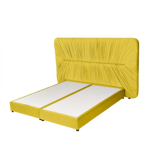 Geneva | Velvet Bed Frame, Gold, 180x200 cm