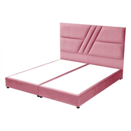 Granada | Velvet Bed Frame, Dark Pink, 120x200 cm
