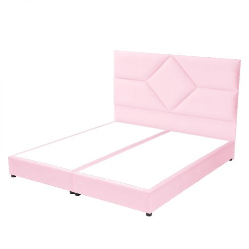 Cordoba | Velvet Bed Frame, Light Pink, 100x200 cm