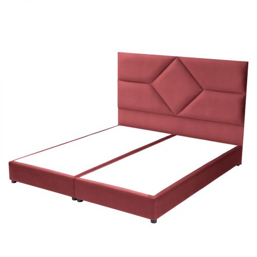 Cordoba | Velvet Bed Frame, Burgundy, 180x200 cm