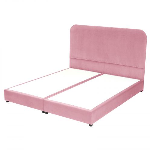 Lamar | Velvet Bed Frame, Dark Pink, 200x200 cm