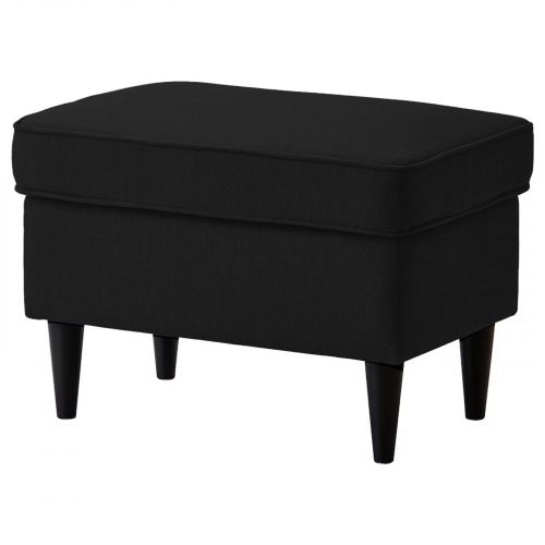 Chair Footstool Linen From In House with Elegant Design, Black, E3 | In House