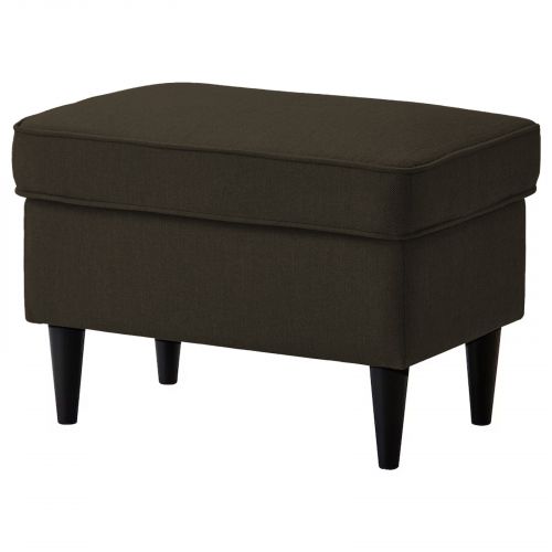 Chair Footstool Linen From In House with Elegant Design, Dark Brown, E3 | In House