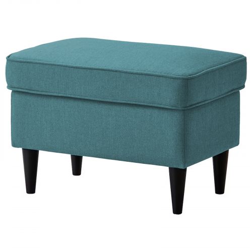 Chair Footstool Linen From In House with Elegant Design, Turquoise, E3 | In House