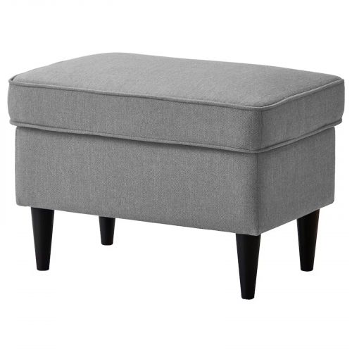 Chair Footstool Linen From In House with Elegant Design, Light Gray, E3 | In House