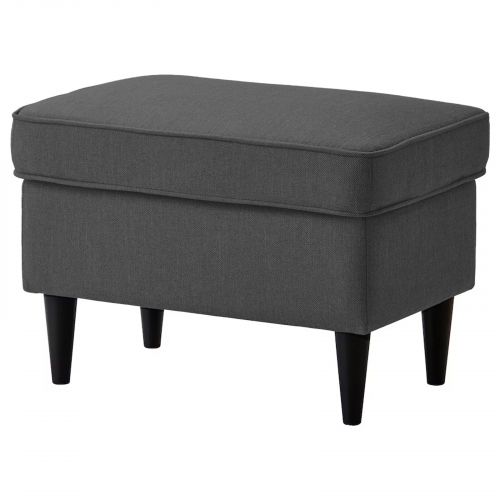 Chair Footstool Linen From In House with Elegant Design, Dark Gray, E3 | In House
