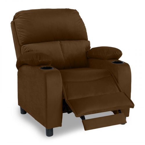كرسي استرخاء سينمائي ثابت منجد بالمخمل مع وضعية سرير من إن هاوس, بني, NZ70, إن هاوس