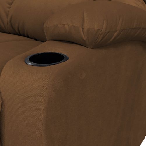 Cinematic Velvet Upholstered Classic Recliner Chair With Bed Mode from In House, Brown, NZ70, In House