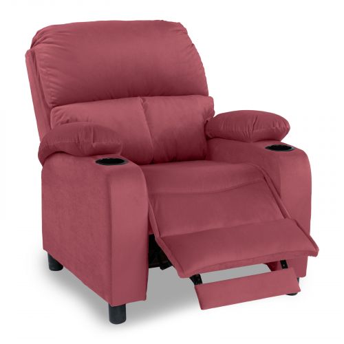 كرسي استرخاء سينمائي ثابت منجد بالمخمل مع وضعية سرير من إن هاوس, زهري غامق, NZ70, إن هاوس