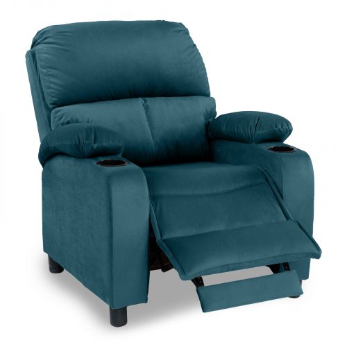 كرسي استرخاء سينمائي ثابت منجد بالمخمل مع وضعية سرير من إن هاوس, تركواز غامق, NZ70, إن هاوس