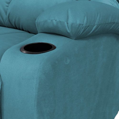 Cinematic Velvet Upholstered Classic Recliner Chair With Bed Mode from In House, Dark Turquoise, NZ70, In House