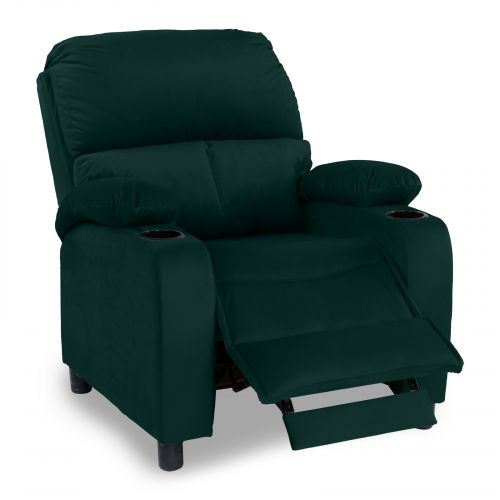 كرسي استرخاء سينمائي ثابت منجد بالمخمل مع وضعية سرير من إن هاوس, أخضر غامق, NZ70, إن هاوس