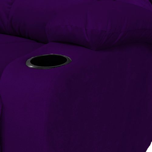 Cinematic Velvet Upholstered Classic Recliner Chair With Bed Mode from In House, Dark Purple, NZ70, In House
