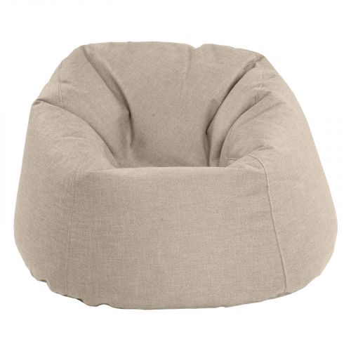 Solly | Linen Bean Bag Chair, Medium, Light Beige, In House