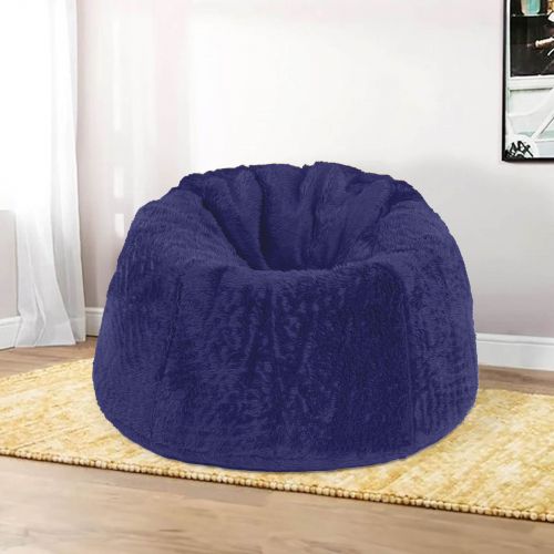 Kempes | Fur Bean Bag Chair, Medium, Dark Purple, In House