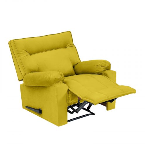 Velvet Classic Recliner Chair, Gold, NZ10, In House