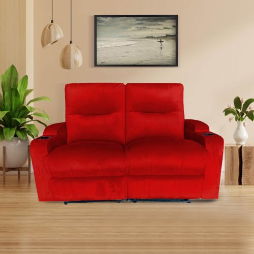 In House Double Classic Cinematic Chair with Controllable Back - Red - AB08