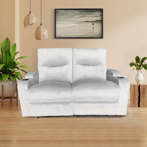 In House Double Classic Cinematic Chair with Controllable Back - White - AB08