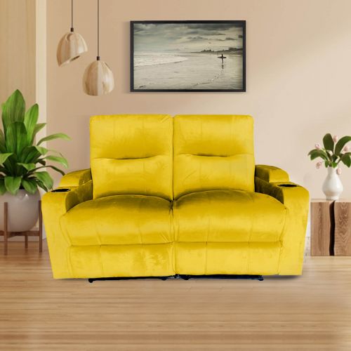 In House Double Classic Cinematic Chair with Controllable Back - Yellow - AB08
