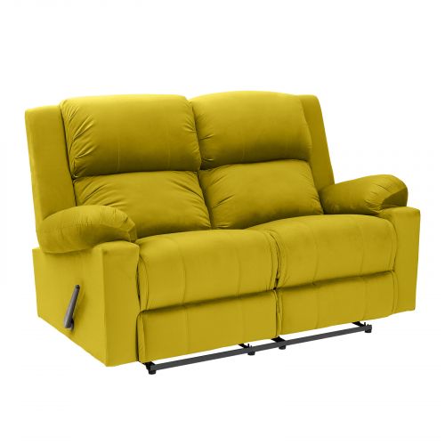 Velvet Double Classic Recliner Chair, Gold, AB02, In House