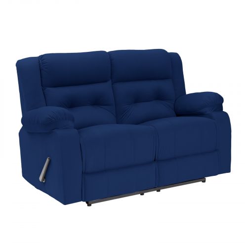 Velvet Double Classic Recliner Chair, Dark Blue, NZ30, In House