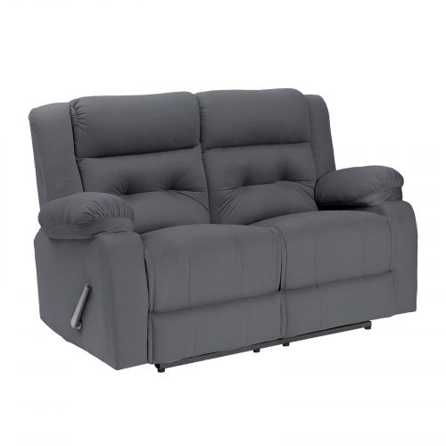 Velvet Double Classic Recliner Chair, Dark Gray, NZ30, In House