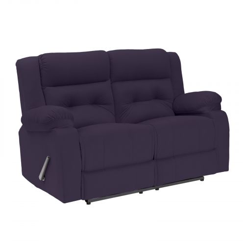 Velvet Double Classic Recliner Chair, Dark Purple, NZ30, In House