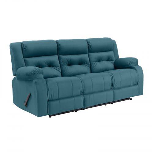 Velvet Triple Classic Recliner Chair, Dark Turquoise, NZ30, In House