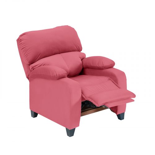 Velvet Classic Recliner Chair, Dark Pink, NZ71, In House