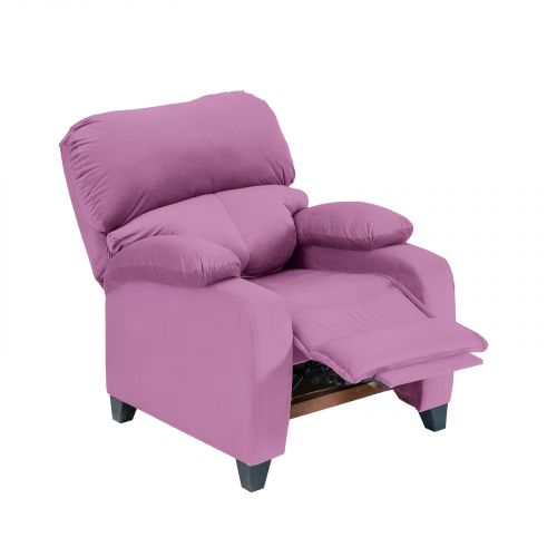 Velvet Classic Recliner Chair, Light Purple, NZ71, In House