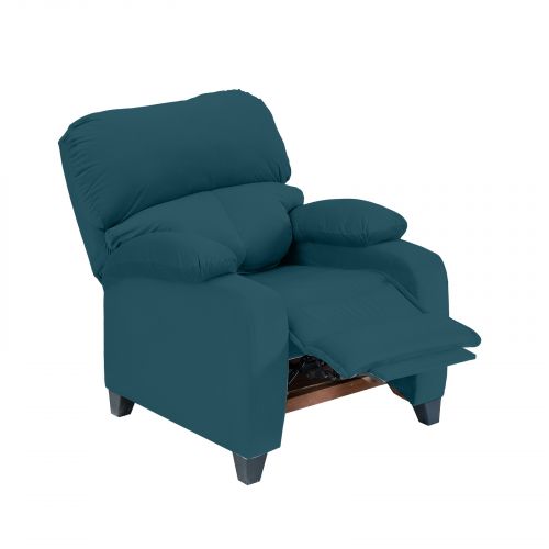 Velvet Classic Recliner Chair, Dark Turquoise, NZ71, In House