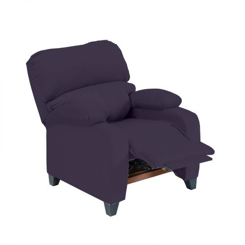 Velvet Classic Recliner Chair, Dark Purple, NZ71, In House