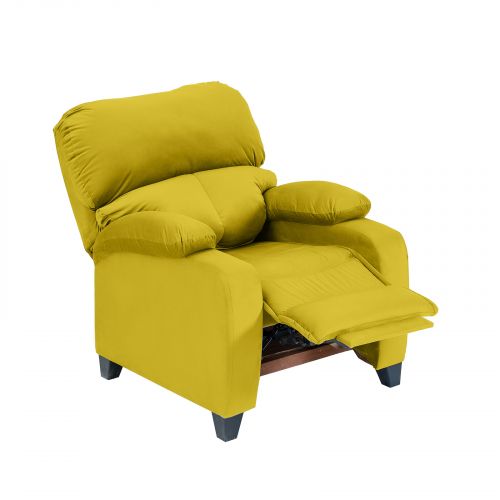 Velvet Classic Recliner Chair, Gold, NZ71, In House