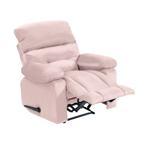 Velvet Classic Recliner Chair, Light Pink, NZ60, In House