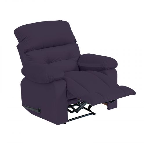 Velvet Rocking Recliner Chair, Dark Purple, NZ60, In House