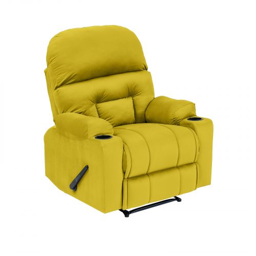 Velvet Classic Cinematic Recliner Chair, Gold, NZ80, In House