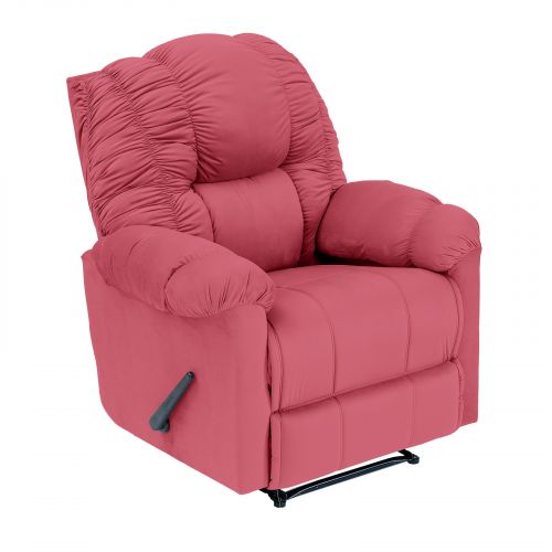 Velvet Rocking Recliner Chair, Dark Pink, NZ100, In House